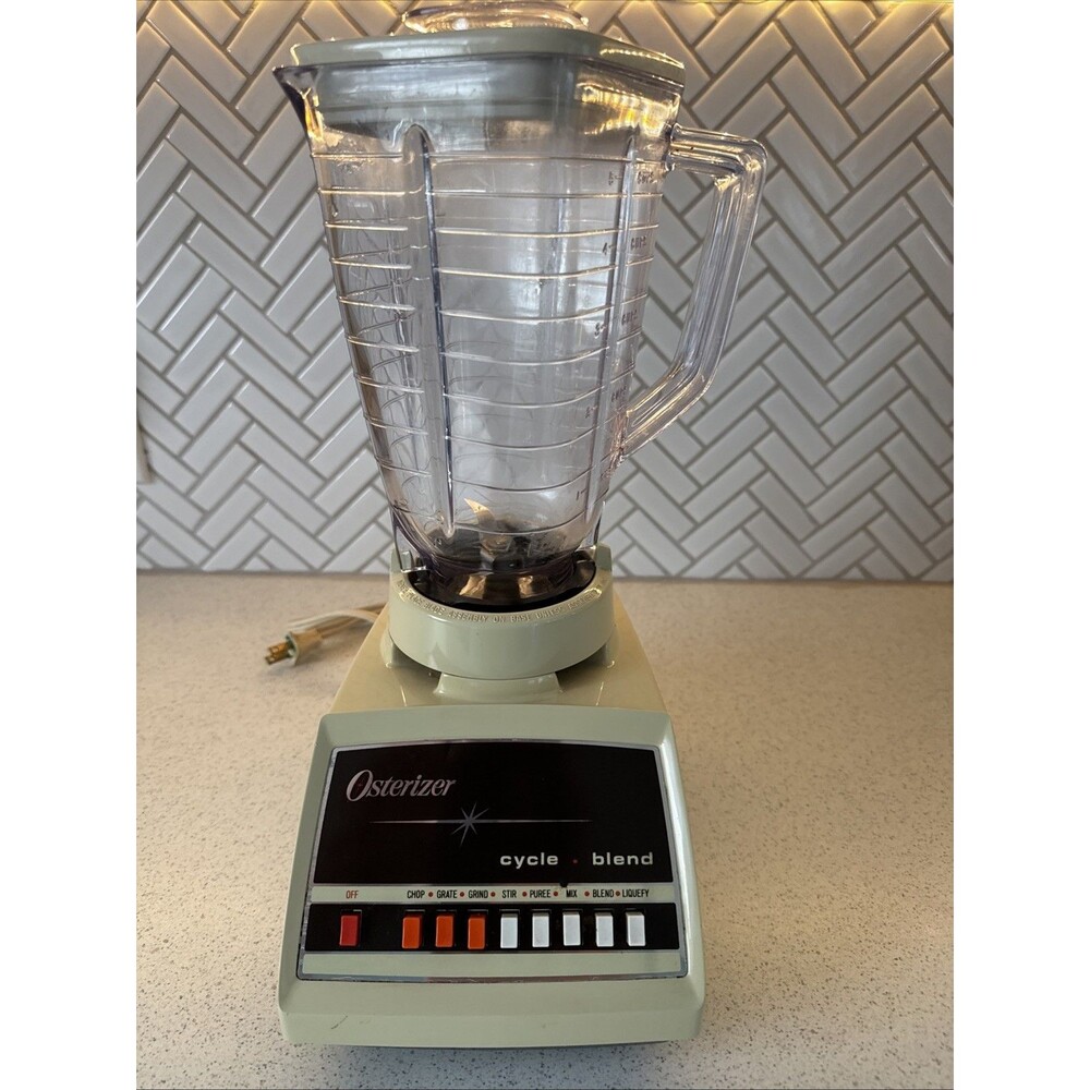 Vintage Osterizer Galaxie Cycle Blend 10-Speed Blender Works Great